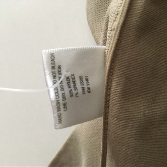 Vintage Express seamless stretch tube top in tan. One size - Picture 4 of 4